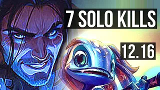 SYLAS vs FIZZ (MID) | Quadra, 7 solo kills, 400+ games, Godlike | EUW Diamond | 12.16