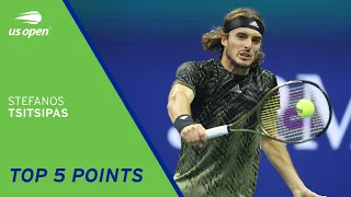 Stefanos Tsitsipas | Top 5 Points | 2021 US Open