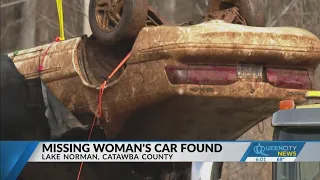 Missing woman's car found in Lake Norman Wednesday