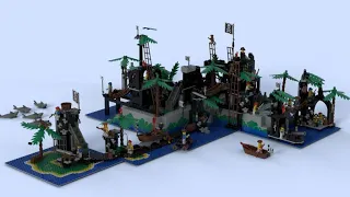 Lego Pirates: "The Great Redbeard's Island" - presentation of combined model.