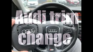 How to change Audi steering wheel / airbag trim