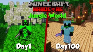 I Survived 100 Days In A Jungle Only World in Hardcore Minecraft