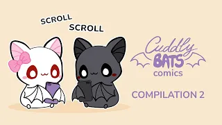 Love being with you 💜 | Cute life of little bat couple - Compilation 2 🦇 by Cuddly Bats Comics