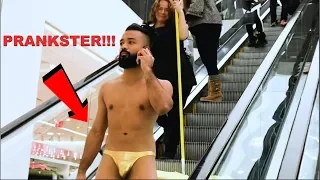 Man Pranks NYC Wearing A Gold Thong