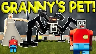 GRANNY'S NEW PET ROBOT SPIDER SURVIVAL! - Brick Rigs Challenge Gameplay - Lego Granny Survival
