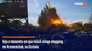 Veja o momento em que míssil atinge shopping em Kremenchuk, na Ucrânia