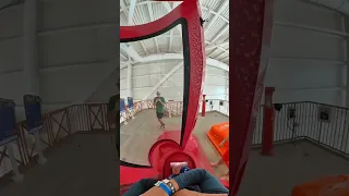 First person POV of the world’s TALLEST indoor water slide! #shorts