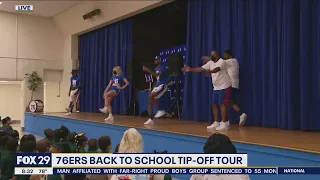 76ers kick off their Tip-Off Tour at Richard R. Wright Elementary School in North Philadelphia