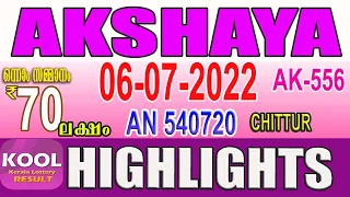 KERALA LOTTERY RESULT|HIGHLIGHTS|akshaya bhagyakuri ak556|Kerala Lottery Result Today|todaylive|live