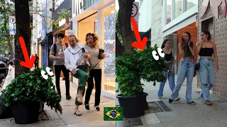 Bushman Prank: I Scared the Life out of this Beautiful Brazilian Girls