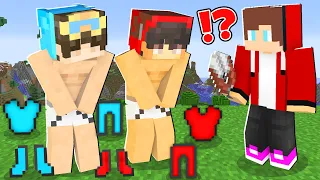Maizen Took Off Cash and Nico Clothes Prank - Funny Story in Minecraft (JJ and Mikey)