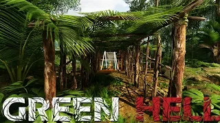 Green Hell - Building A Giant Shelter - Predator Attacks! - Green Hell Gameplay Highlights