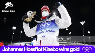 Johannes Hoesflot Klaebo wins gold 🇳🇴 Beijing 2022