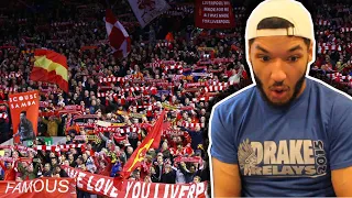 UNREAL ANFIELD!!! LIVERPOOL FANS CHAMPIONS LEAGUE ATMOSPHERE! || REACTION