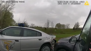 Video shows moment vehicle slams into Ohio State Highway Patrol car in North Ridgeville