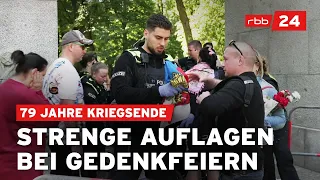 Kriegsende-Gedenken in Berlin - Polizei kontrolliert auf verbotene Symbole