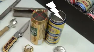 Как ровно и красиво ✂ отрезать за 10 секунд крышку у пивной банки (beer can).