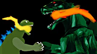 Battle Damage:Hanna Barbera Godzilla Vs Marvel Godzilla