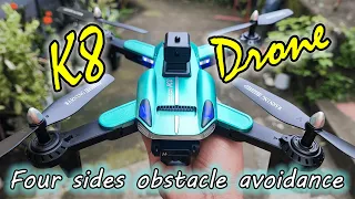 K8 FOLDABLE DRONE | QUICK UNBOXING | FLIGHT TEST | REVIEW