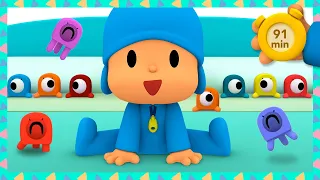 🎶POCOYO & NINA Nursery Rhymes 🔟 In The Bed song 91 min ANIMATED CARTOON for Children | FULL episodes