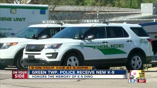 Green Township receives new K-9 after police dog Dino dies in line of duty