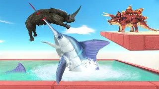 Jump Over Swordfish and Race of Death - Animal Revolt Battle Simulator