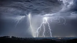 Rain & Thunderstorm with Lightnings, Crackling Fireplace, Cats and Dog - Cozy Ambience to Relax