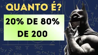 🤯 20% de 80% de 200 - Porcentagem - Consegue Resolver?