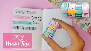 How to make paper washi tape | DIY Washi Tape | Masking Washi Tape | Paper Craft | School Supplies