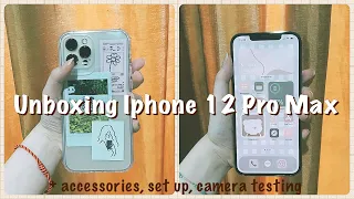 [Blue Vlog] #29 | Unboxing Iphone 12 pro max gold + accessories | Comparison with Iphone 7+