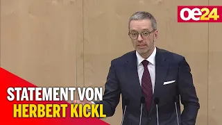 Nationalrat-Sondersitzung: Statement von Herbert Kickl