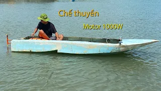 Making boat from plastic sheet using Motor KW 1 26km/h