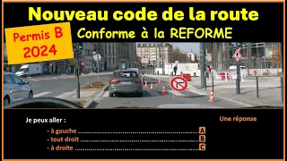 TEST Nouveau examen code de la route 2024 conforme à la nouvelle réforme  GRATUIT n°66