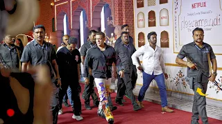 Salman Khan EXIT VIDEO Leaving with Team from Heeramandi Premiere