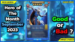 Review & Grading Hero of The Month Areax - Empires & Puzzles |Sneak Peek|