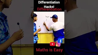 Differentiation Class 12 | Derivatives Shortcut Trick | Differentiation Trick #fun #shorts #jee #yt