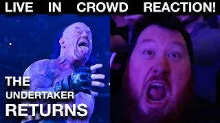 LIVE IN CROWD REACTION, THE UNDERTAKER RETURNS & CONFRONTS ELIAS ON THE RAW AFTER WRESTLEMANIA