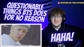 "Questionable things BTS does for no reason (in the soop edition)" | BTS Funny Moments | Reaction!!