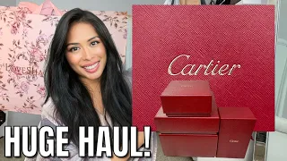 HUGE FINE JEWELRY HAUL! UNBOXING 3 NEW CARTIER PIECES, LOVESHACKFANCY, SAMSUNG, CHARLES & KEITH