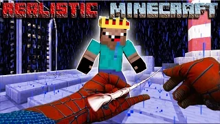 REALISTIC MINECRAFT ~ SPIDERSTEVE vs LOWLEVELNOOB - MINECRAFT SPIDERMAN IN REAL LIFE