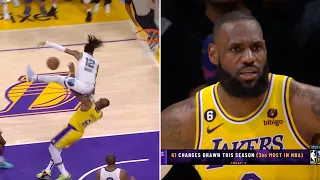 Ja Morant Tried Jumping Over LeBron James 😳