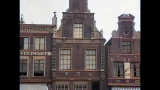 Stadsgezichten van Alkmaar in 1923 in kleur! Alkmaar in 1923 in color! [HD enhanced & AI colorized]