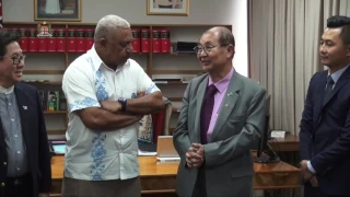 Fijian Prime Minister Voreqe Bainimarama receives donation from Fiji – Hong Kong Chamber of Commerce