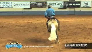 Wimpys Littlecolonel ridden by Jordan Larson - 2012 NRHA Futurity (First Go)