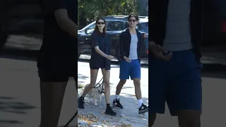 Kaia Gerber Showing Off Her Body With Her Dog