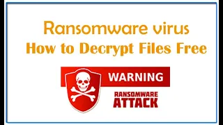 Ransomware virus || How to Decrypt Files Free