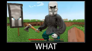 Minecraft wait what meme part 188 realistic minecraft Pillager outpost