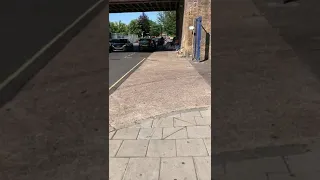 A woman make herself a studio flat under the bridge