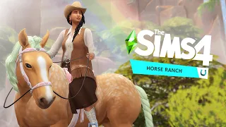 Playing Horse Ranch for the first time - early access gameplay // the sims 4