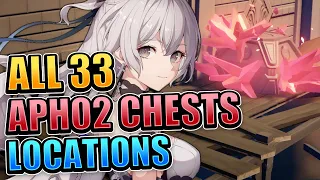ALL 33 APHO2 Chests Locations (WITH TIMESTAMPS MAP EFFICIENT ROUTE + DETAILED GUIDE) Honkai Impact 3
